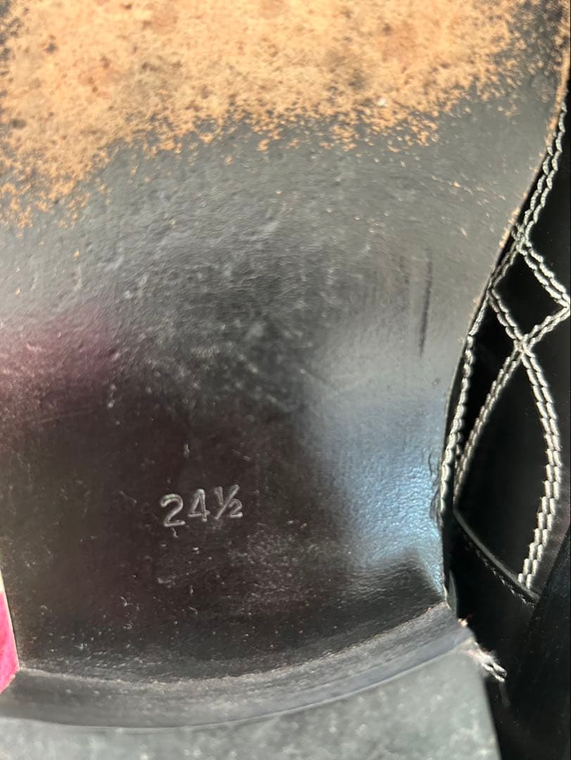 ⭐︎トリココムデギャルソン　ブラックレザーストラップパンプス