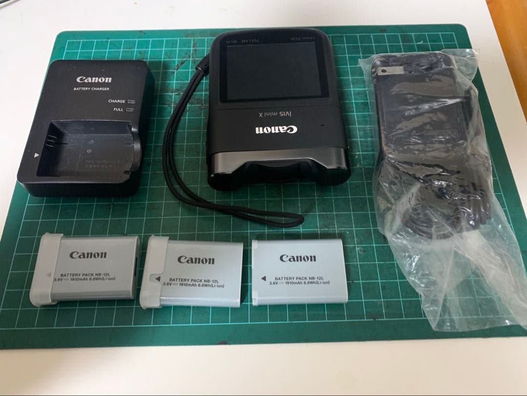 Canon ivis mini X +予備バッテリー+コンパクトパワーアダプター