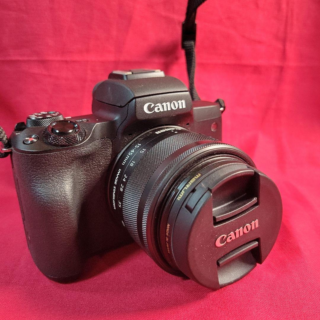 キヤノン Canon ミラーレス　美品　一眼カメラ　EOS Kiss M　動作品
