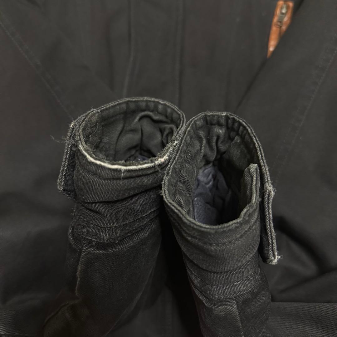 MIRAGE 短丈　襟レザー　ドリズラージャケット　中綿入り　ヴィンテージ