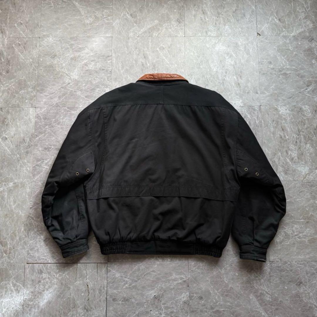 MIRAGE 短丈　襟レザー　ドリズラージャケット　中綿入り　ヴィンテージ