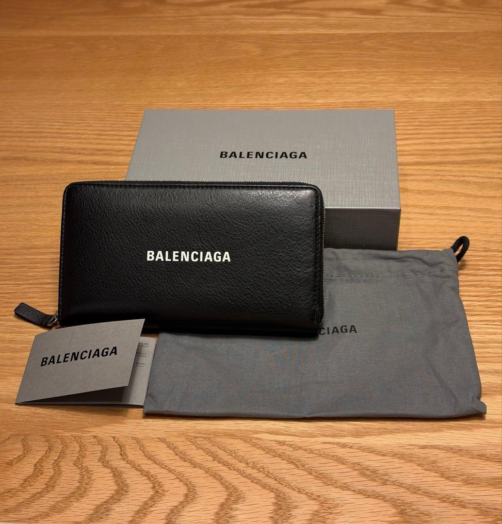 BALENCIAGA バレンシアガ 長財布 ラウンドファスナー 黒