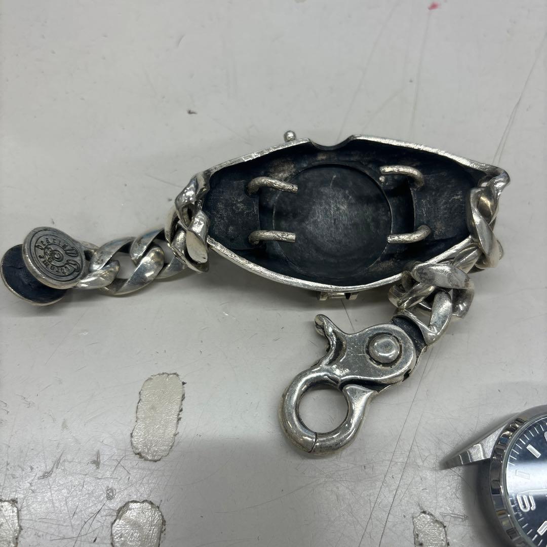 B5413 シルバー925 ウォッチケースブレスレット&ウォッチ