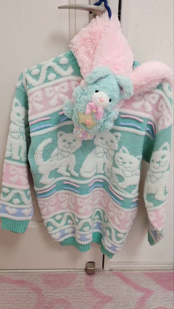 ROSE ファンシー 猫柄 ニット セーター