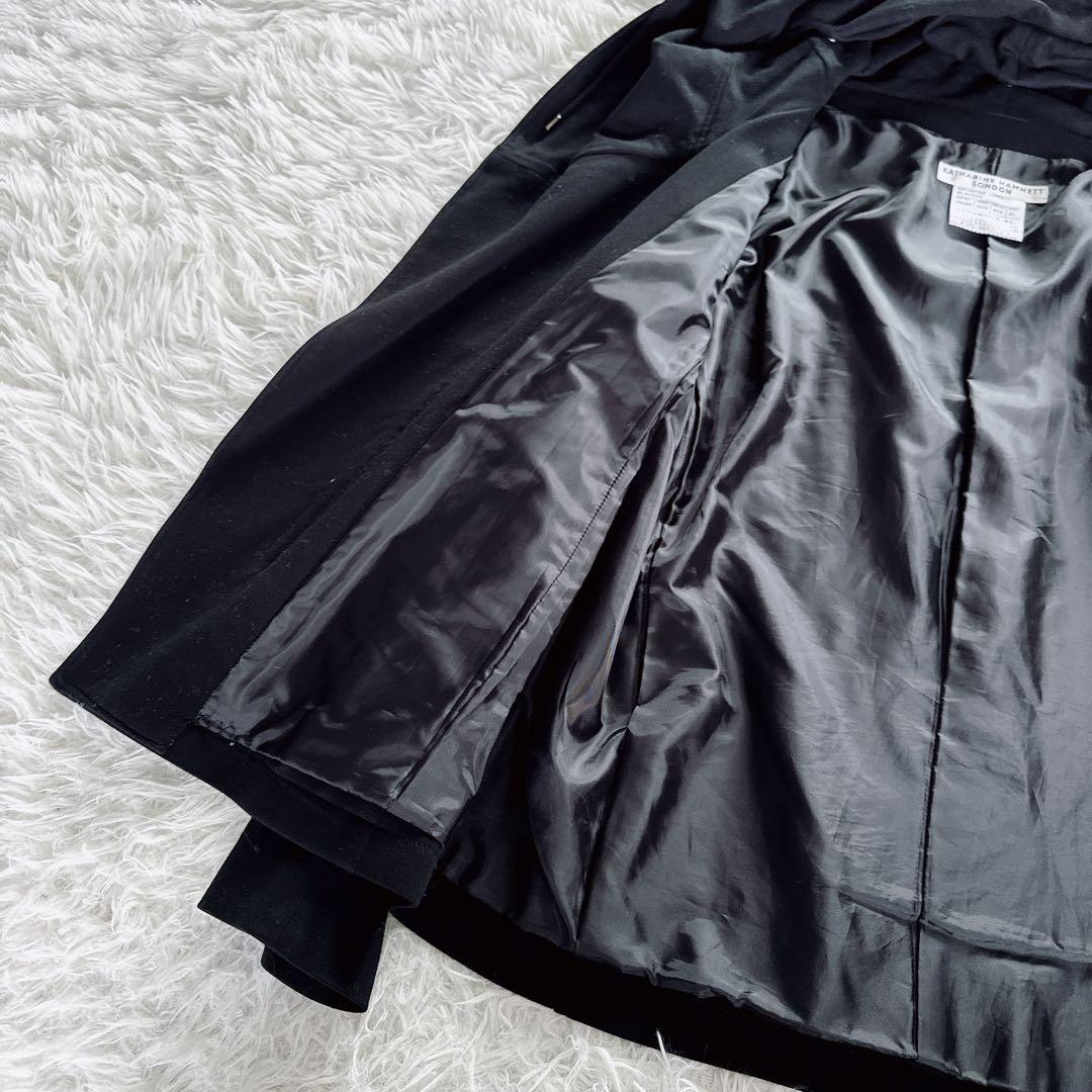 【KATHARINE HAMNETT LONDON】コットンライダース 黒 XL