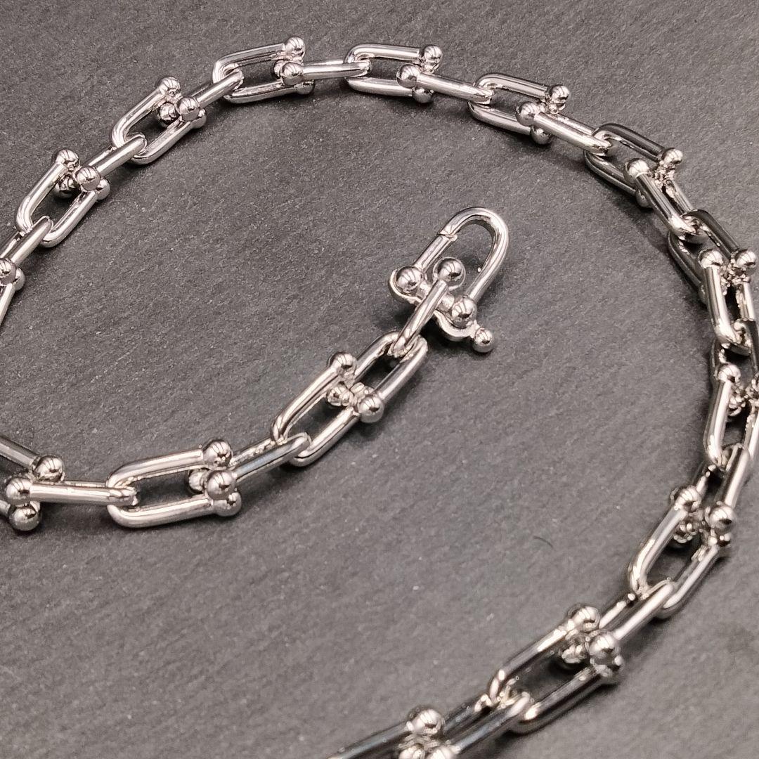 シルバー アクセサリー ロング ネックレス レディー25 銀