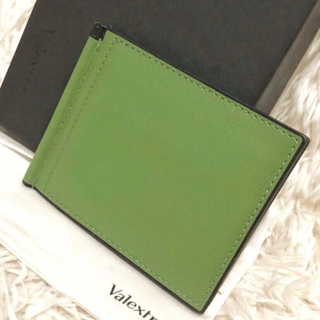 未使用✨ヴァレクストラ　 マネークリップ 二つ折り財布 カードケース グリーン