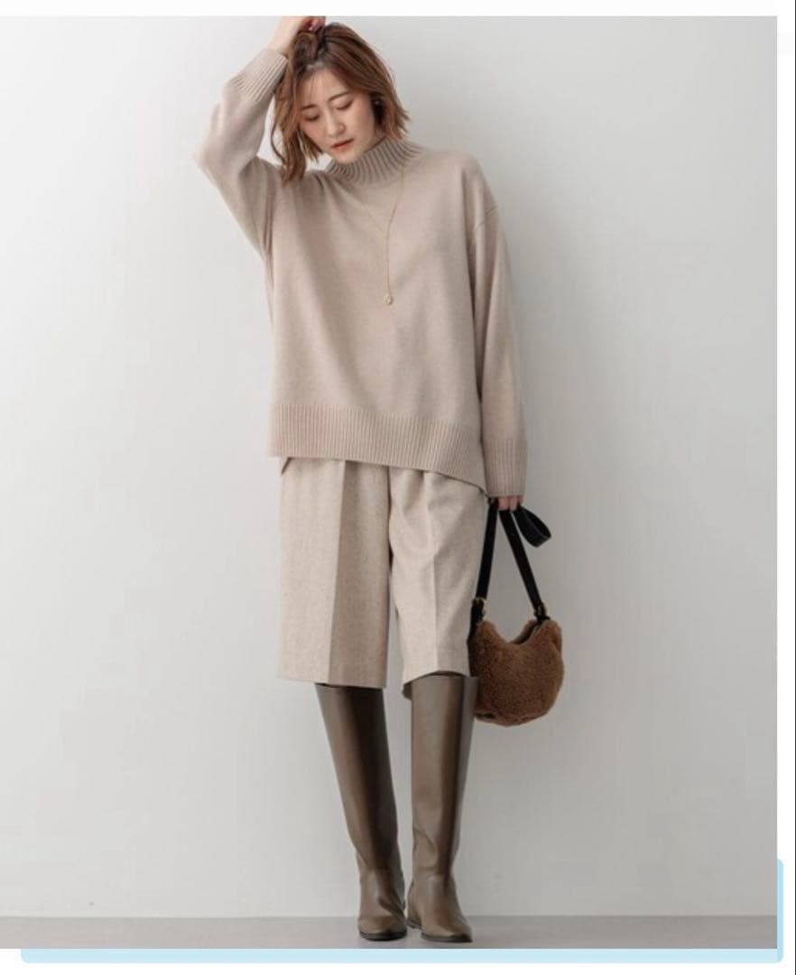 【美品】23区 洗えるカシミヤブレンド ハイネック ニット