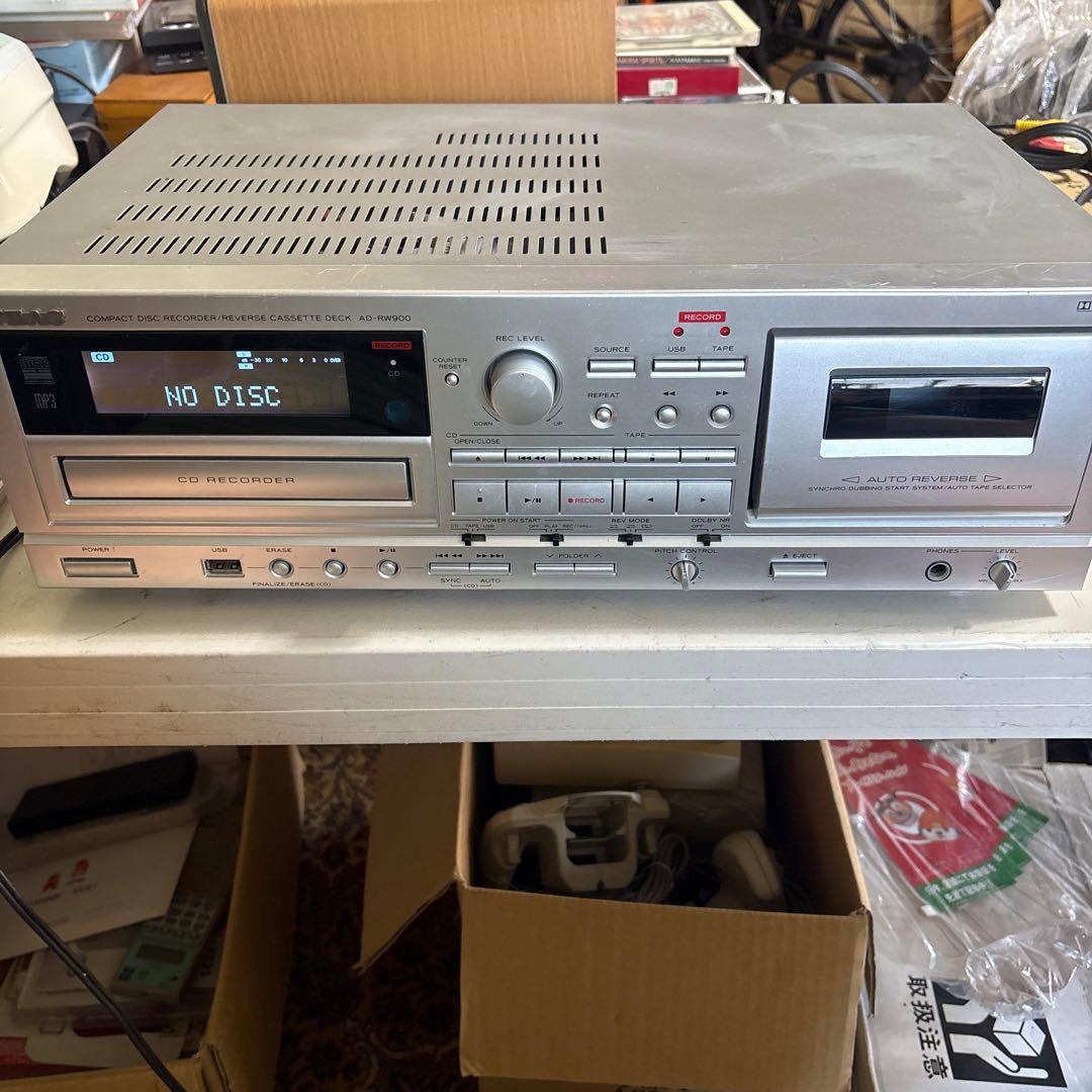 ジャンク　TEAC AD-RW900 S ティアック USB接続対応CDカセット