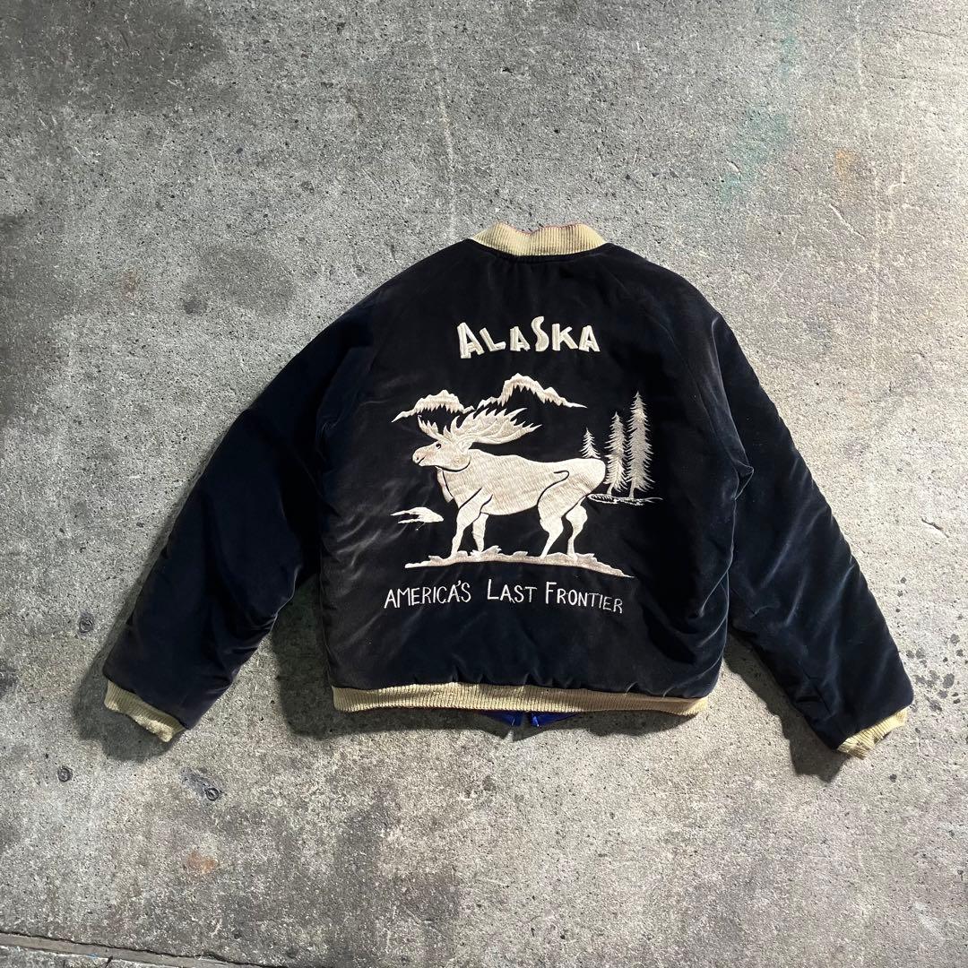 テーラー東洋 別珍 アラスカ ブラック スカジャン 鷹鷲 TT10496