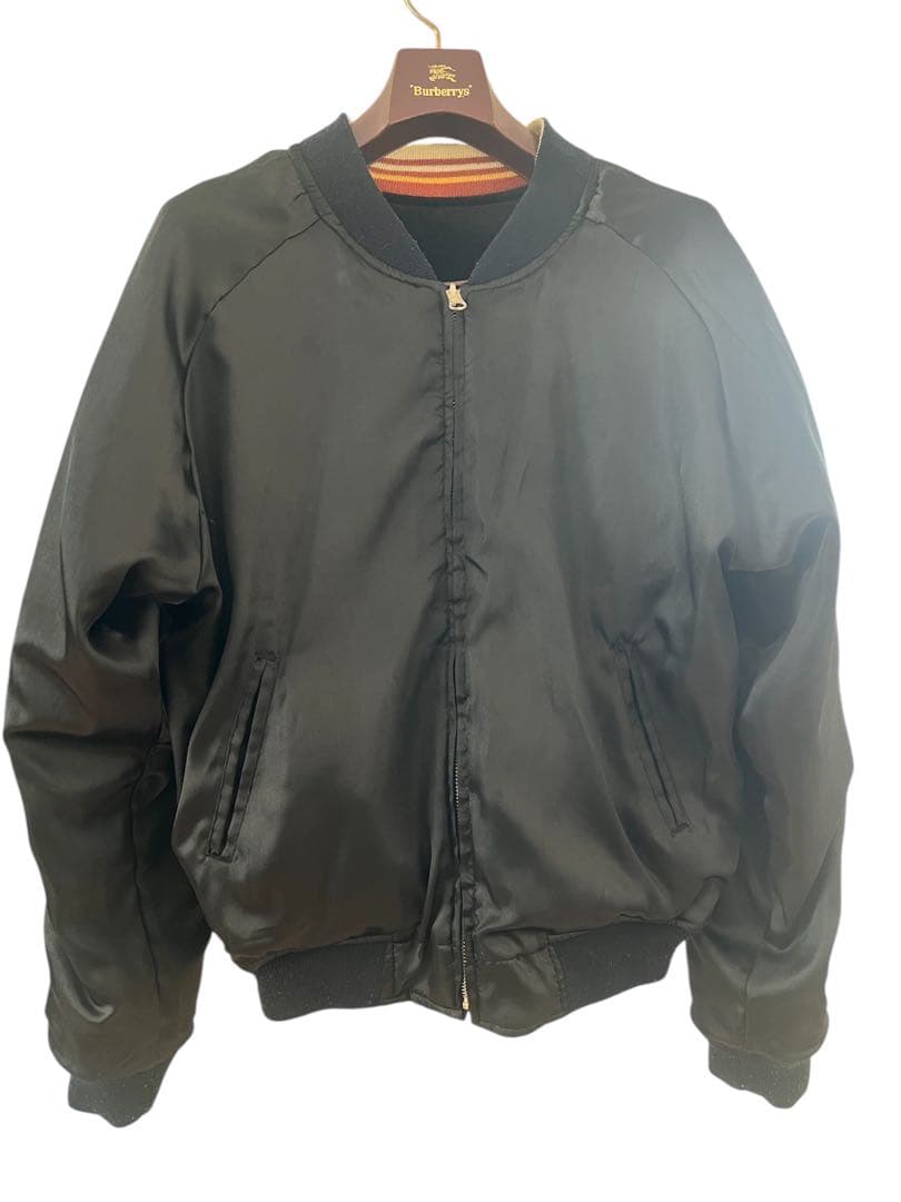 別珍　希少　ピークドイエロー　総刺繍スカジャン