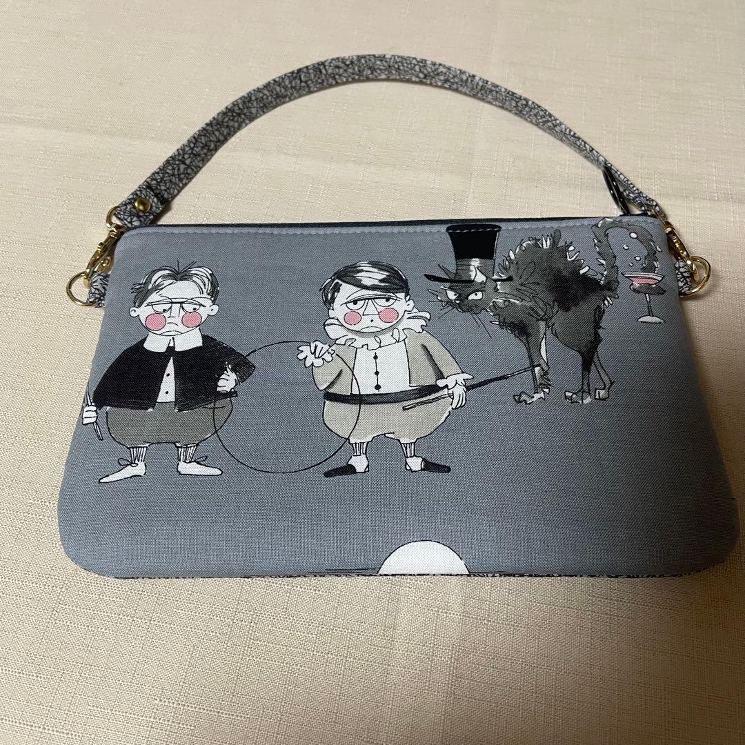 ♡ガストリー家族の再会グレー系で2個♡ハンドメイド　アレキサンダーヘンリー