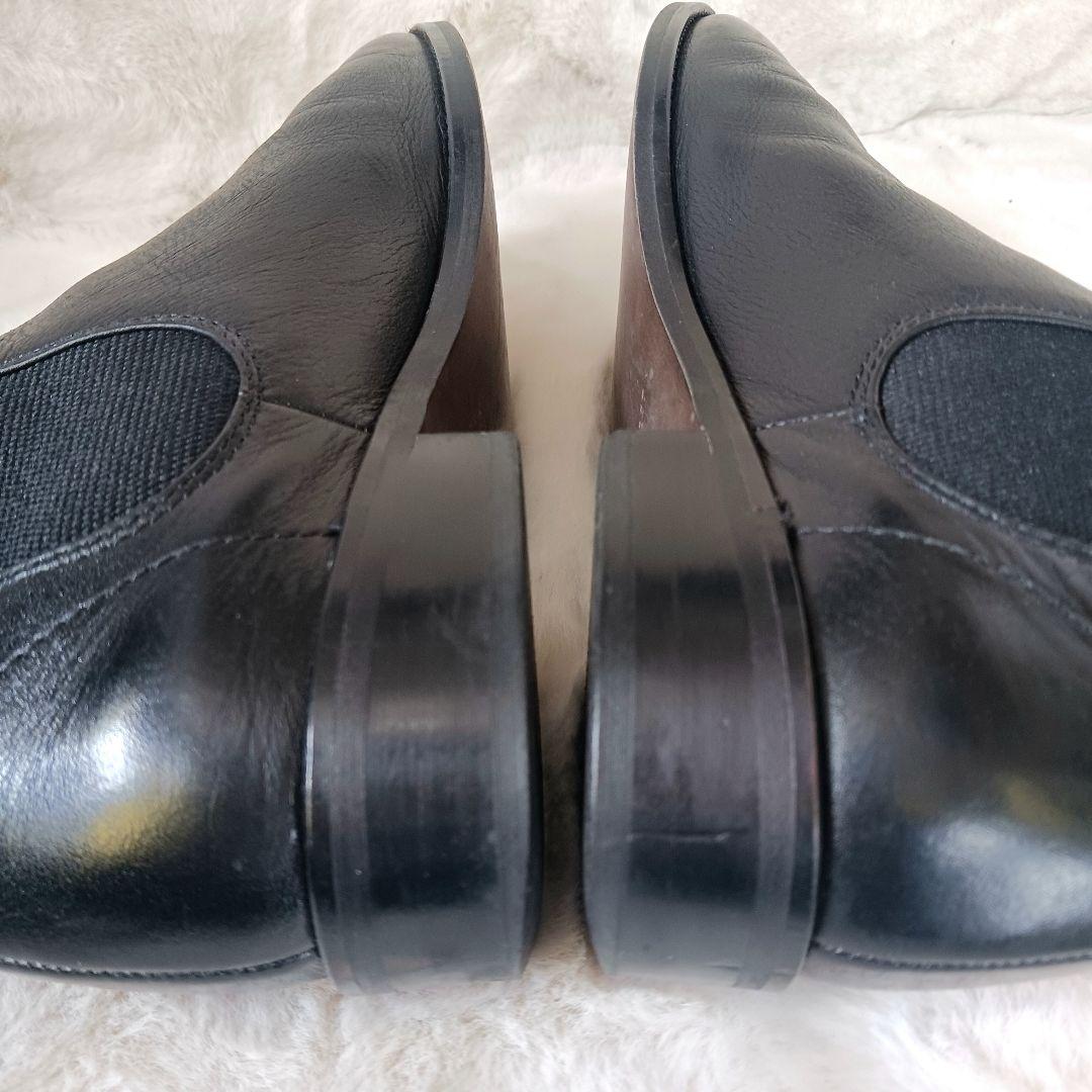 MARGARET HOWELL idea　サイドゴアブーツ　 本革　黒　23.5