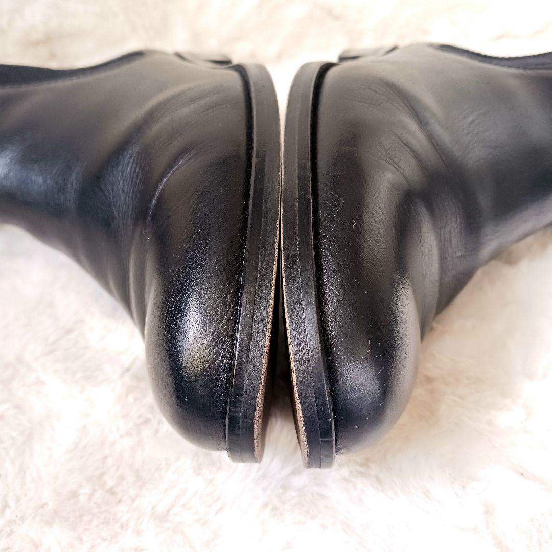 MARGARET HOWELL idea　サイドゴアブーツ　 本革　黒　23.5