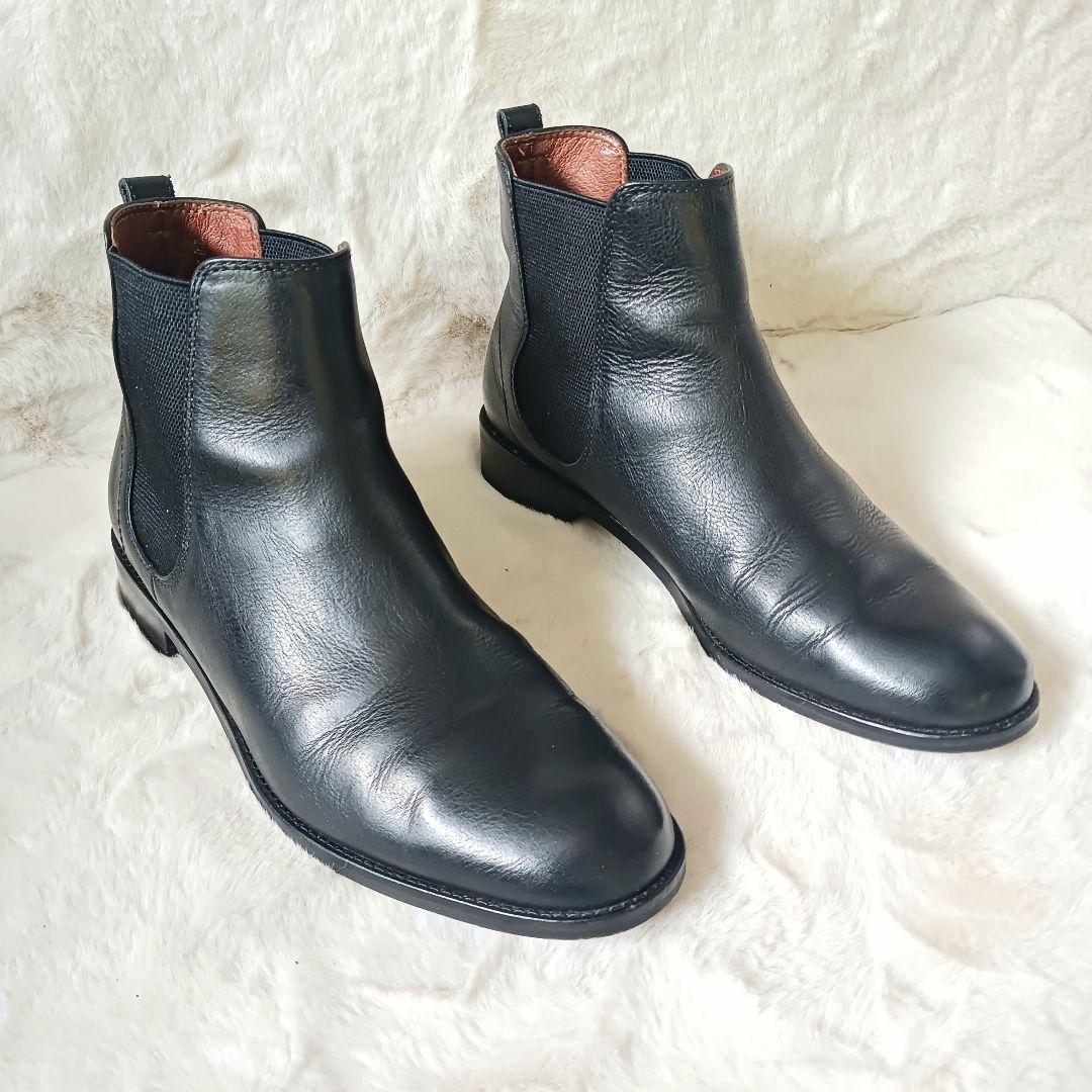 MARGARET HOWELL idea　サイドゴアブーツ　 本革　黒　23.5