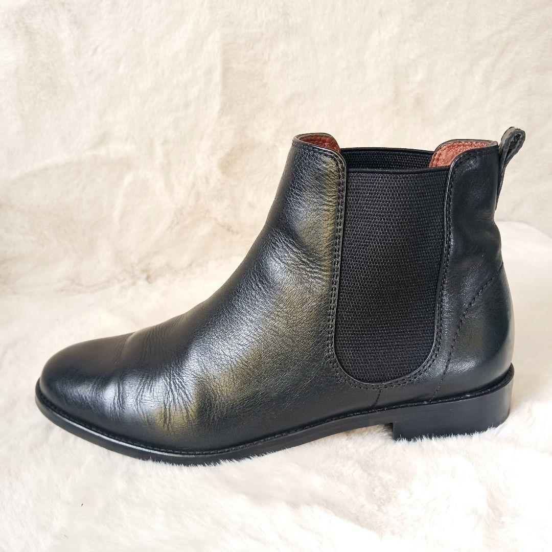 MARGARET HOWELL idea　サイドゴアブーツ　 本革　黒　23.5