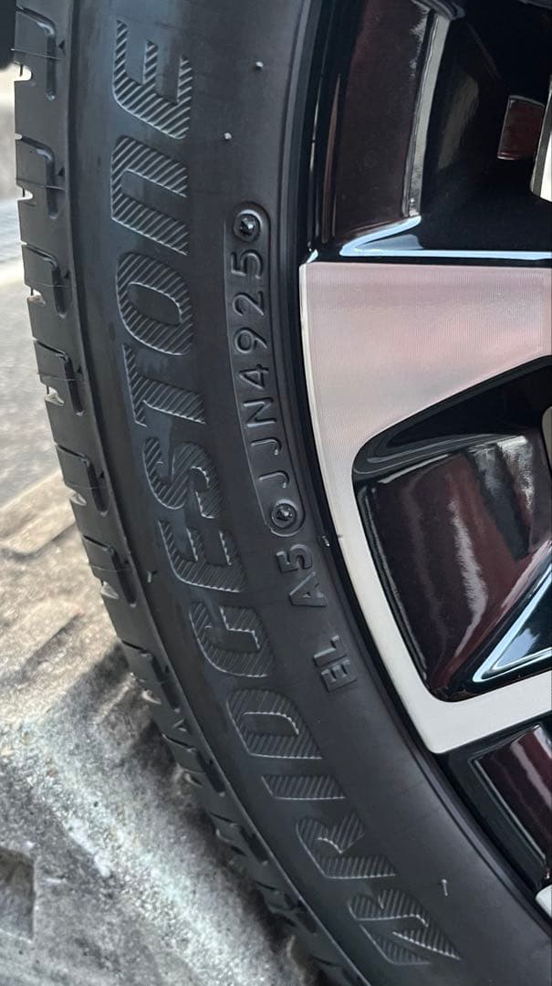 新車外し タントカスタムRSホイール BRIDGESTONEタイヤセット