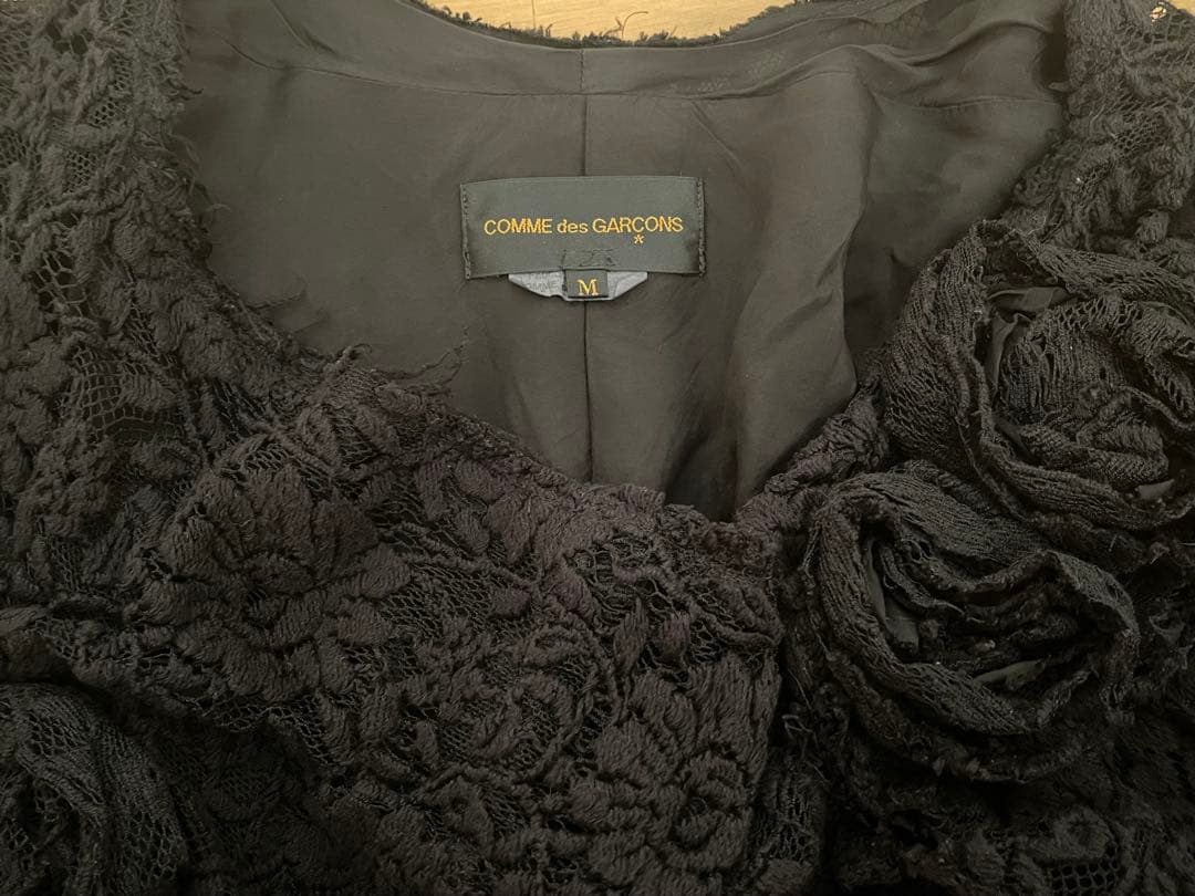COMME des GARÇONS ☆ブラック花レース M