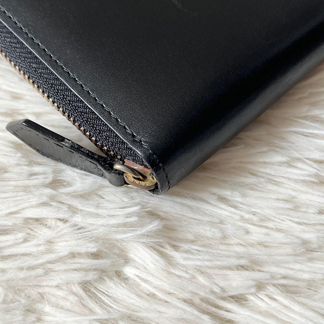美品✨ココマイスター 長財布 ラウンドジップ　ブラック　レザー