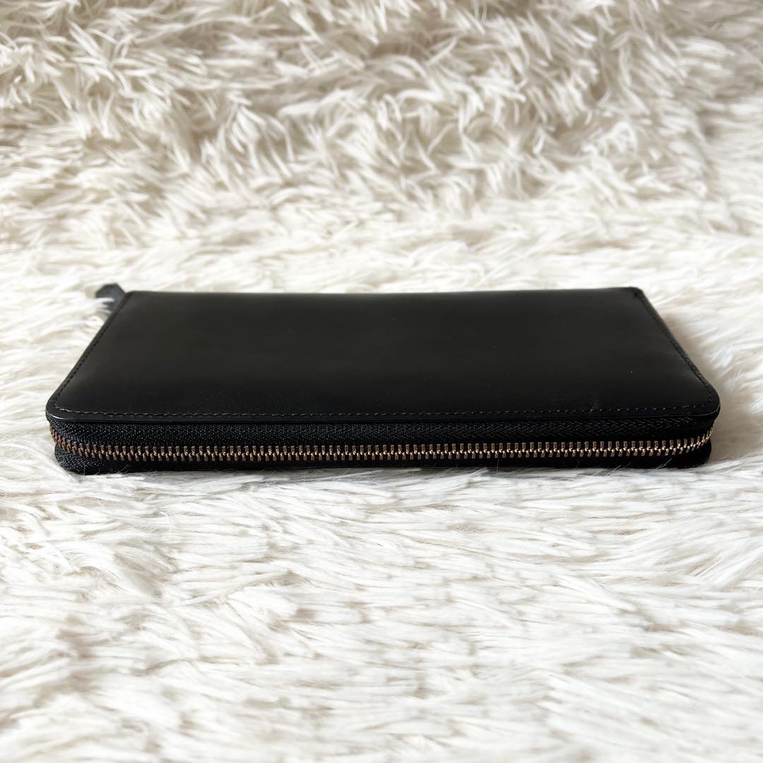美品✨ココマイスター 長財布 ラウンドジップ　ブラック　レザー