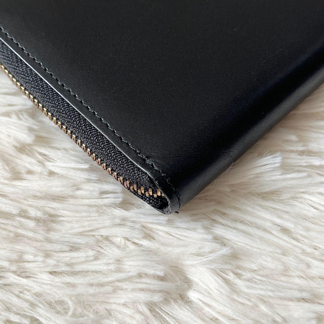 美品✨ココマイスター 長財布 ラウンドジップ　ブラック　レザー
