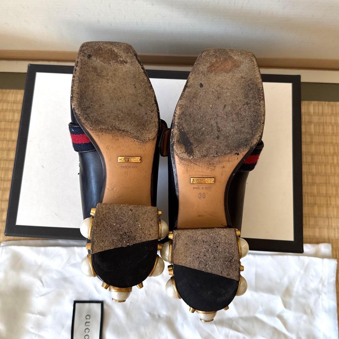 グッチ GGマーモント パール ローファー 36