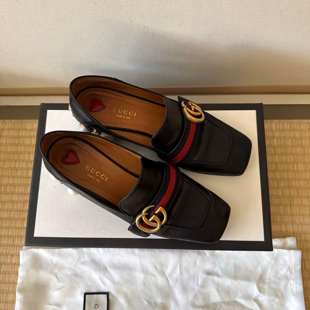 グッチ GGマーモント パール ローファー 36