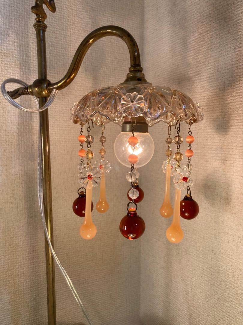（予約専用⭐︎）ミニシャンデリア　フランスアンティークとローズシェード