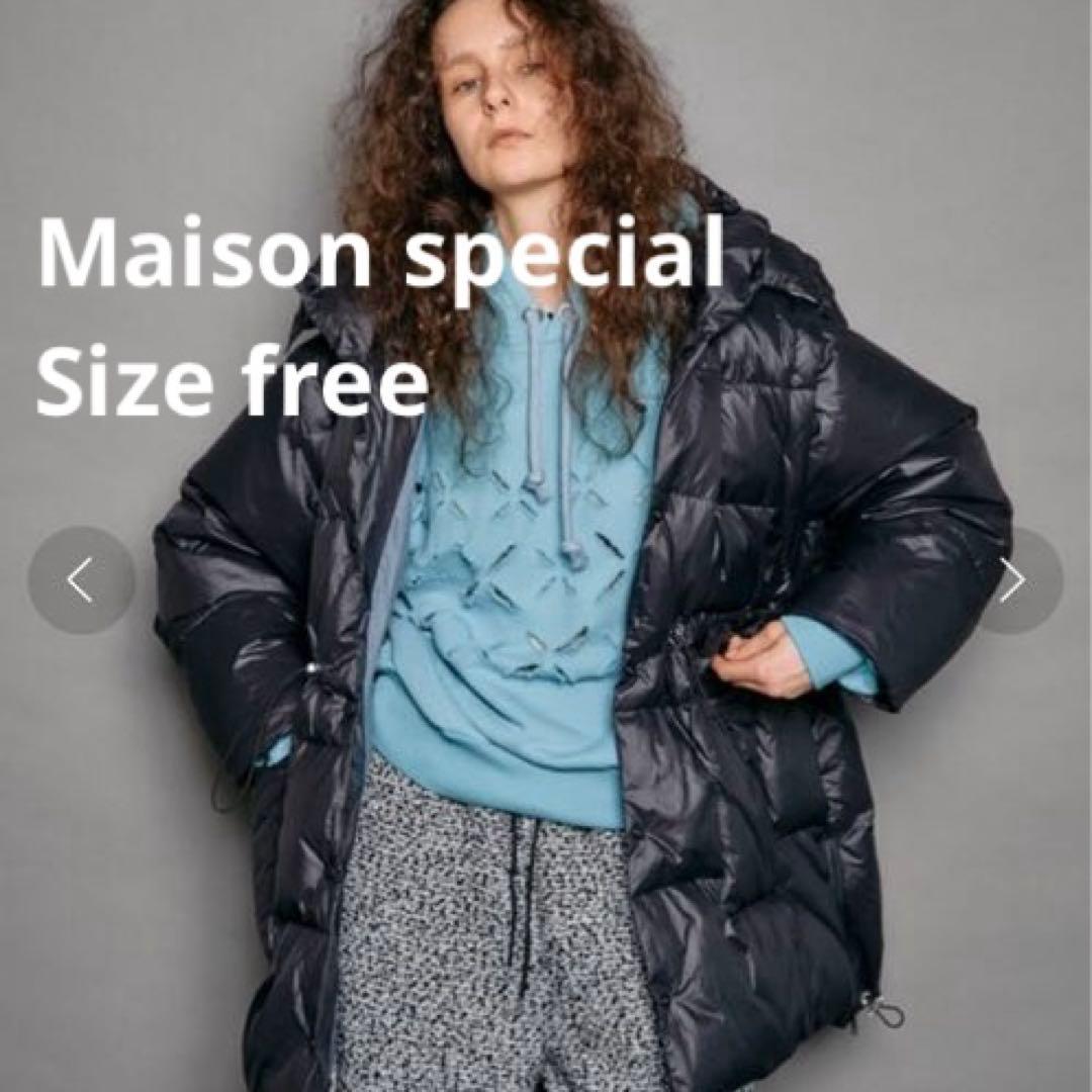 MAISON SPECIAL リバーシブル ダウンコート オーバーチュニック 黒