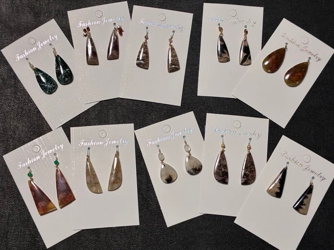 maumaumau 　14kgf レッドモスアゲートピアス