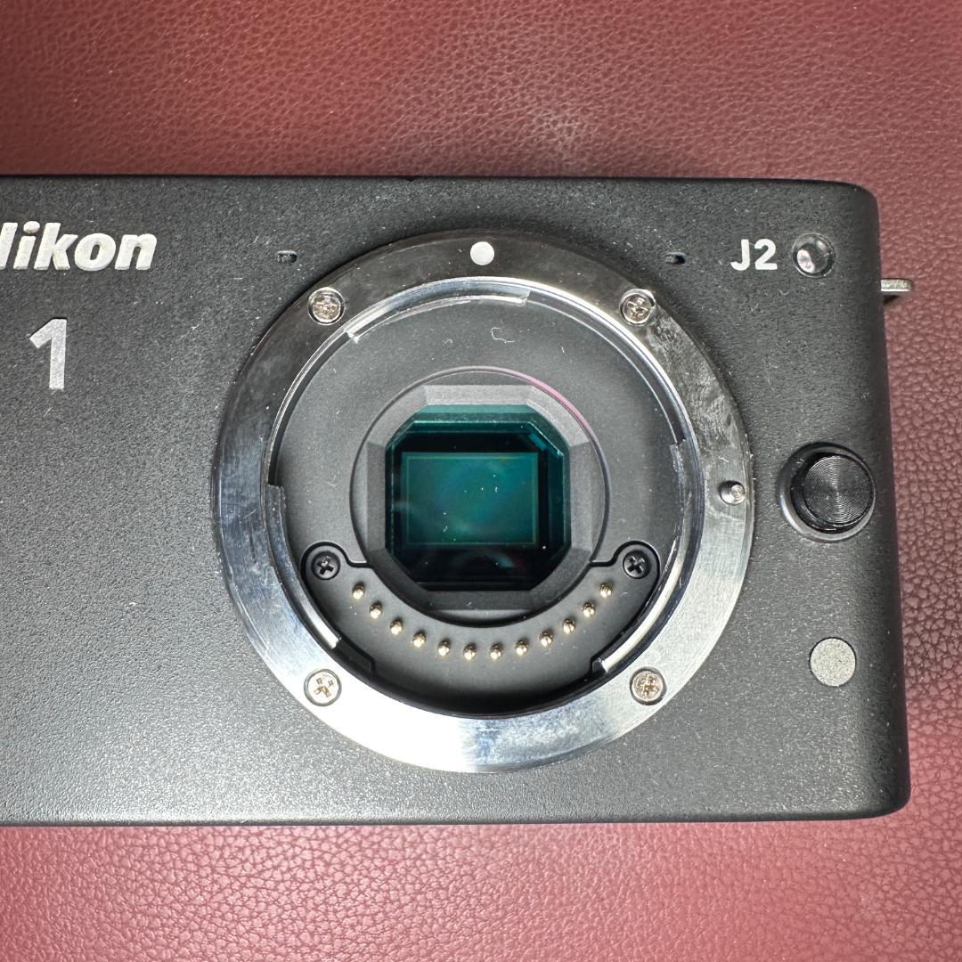 美品】Nikon 1 J2 ブラック ボティ＋単焦点レンズセット SD16GB付