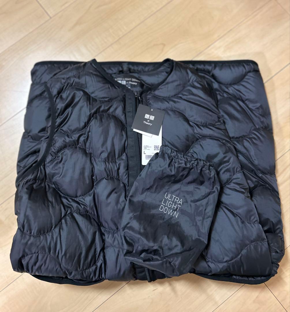 は*る様 新品 UNIQLO × Theory ウルトラライトダウンロングベスト