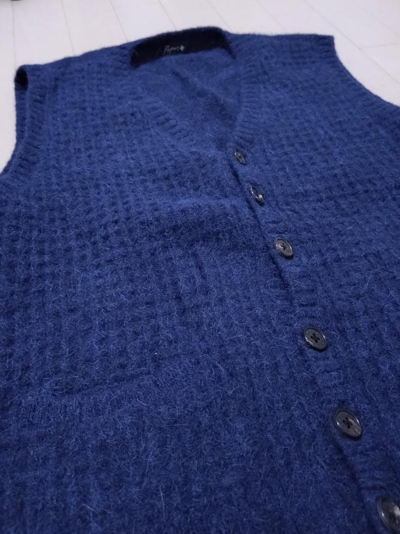 高級素材「アルカパ」+「ヤク」 美品 パパスプラス ベスト Papas+