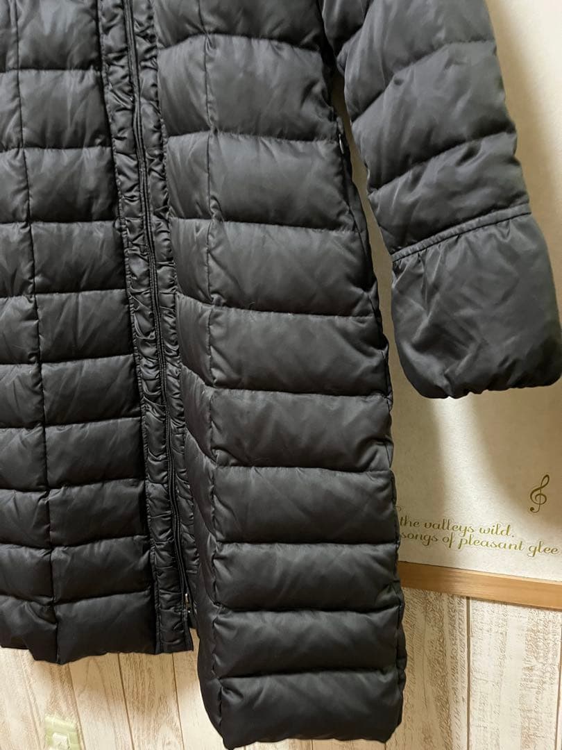 アミアンハウス 黒 ブラック ロング ダウンジャケット 大きいサイズ 17号