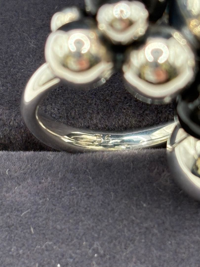 ジョージジェンセン ムーンライトグレープ オニキス リング 56 約15号 箱付