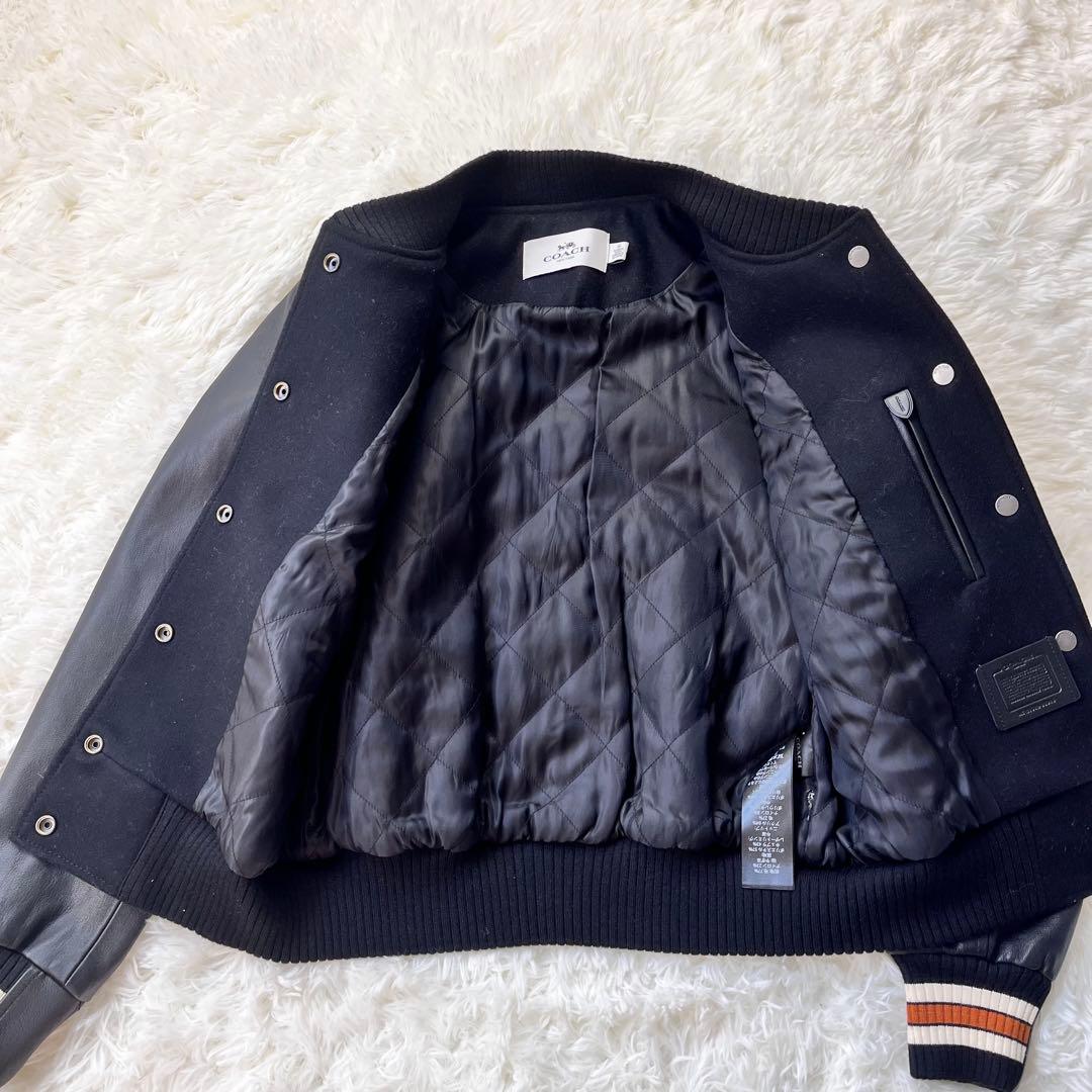 ほぼ未使用✨ COACH コーチ スタジャン 羊革 切替 ワッペン 星条旗