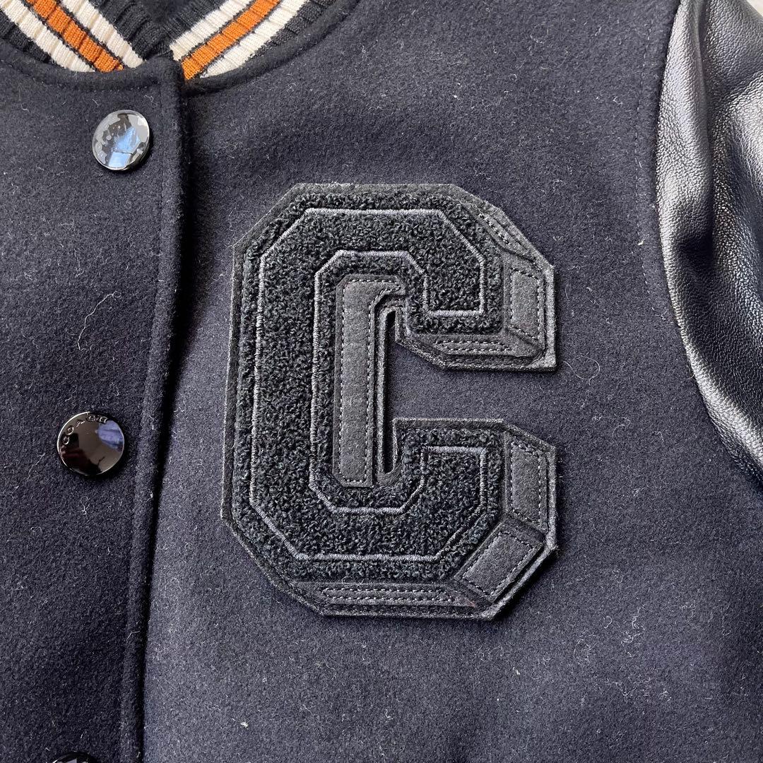 ほぼ未使用✨ COACH コーチ スタジャン 羊革 切替 ワッペン 星条旗