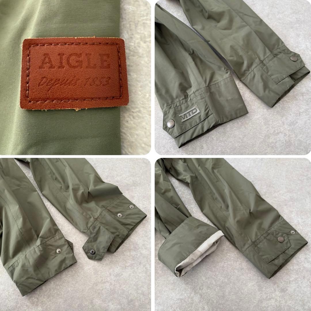 【未使用】AIGLE エーグル MTDライディングコート カーキ ロング フード