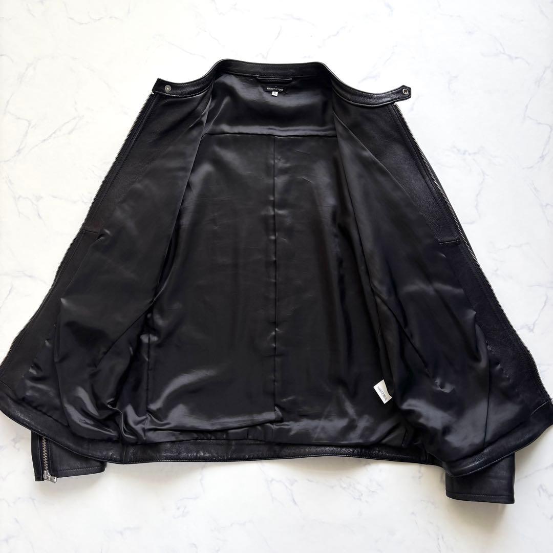 フリークスストア 山羊革 ゴートレザー シングルライダースジャケット 黒 XL