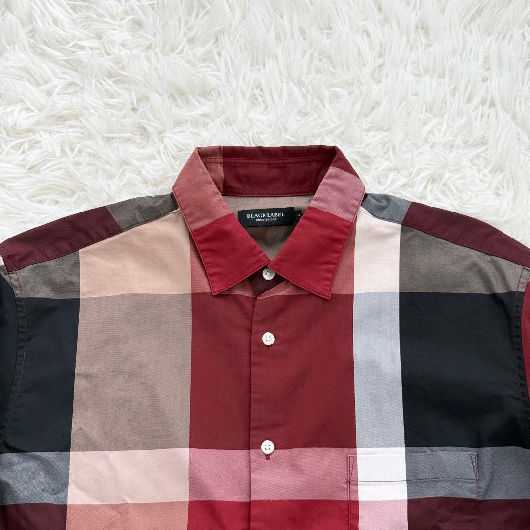 ブラックレーベルクレストブリッジ ソロテックスクレストブリッジチェックシャツ L