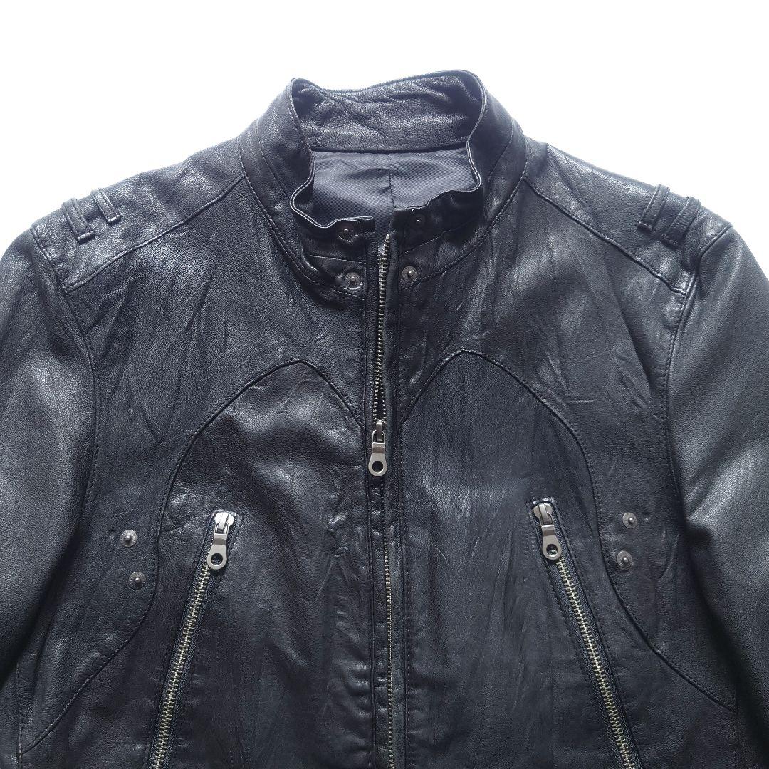 PPFM　八の字 ラムレザー ライダースジャケット　羊革 Y2K archive