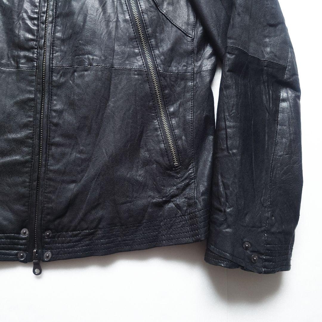 PPFM　八の字 ラムレザー ライダースジャケット　羊革 Y2K archive