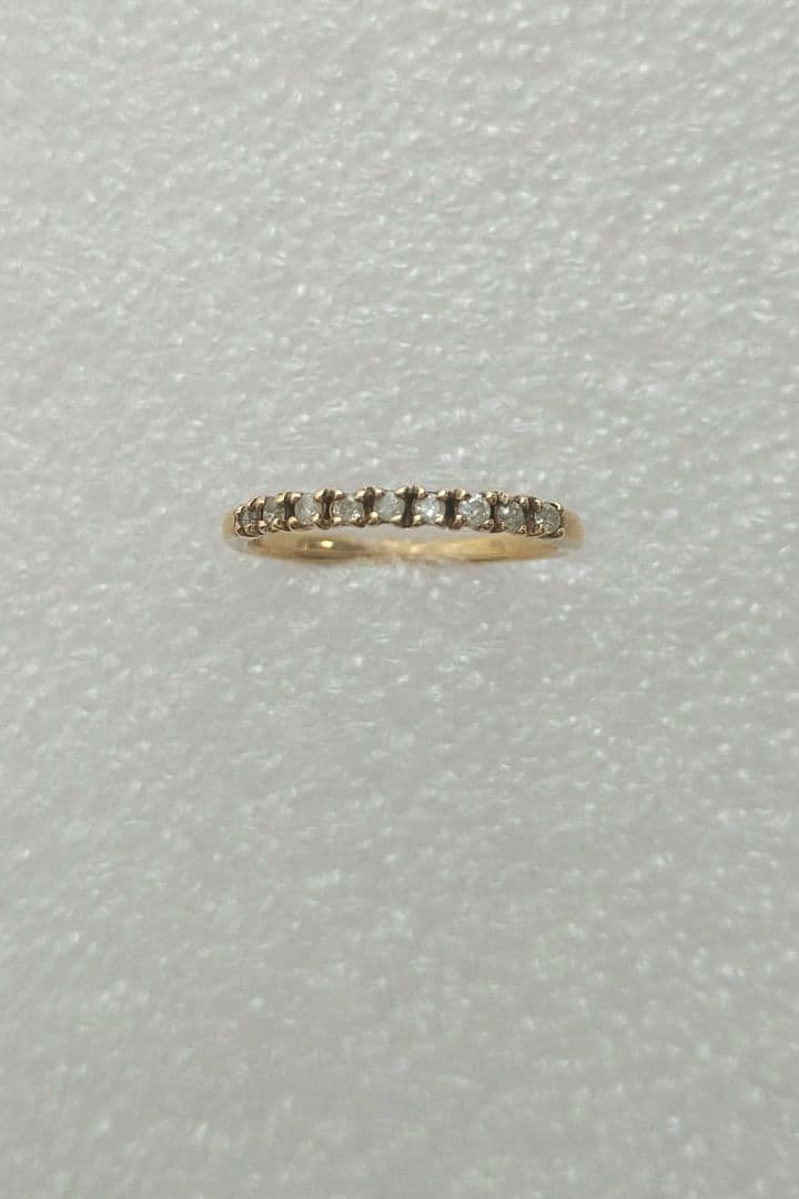 agete アガット K10 ダイヤモンド（0.09）・ピンキーリング（4号）