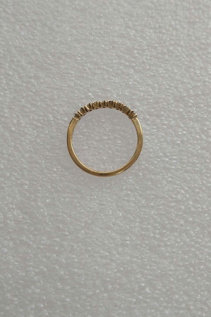 agete アガット K10 ダイヤモンド（0.09）・ピンキーリング（4号）