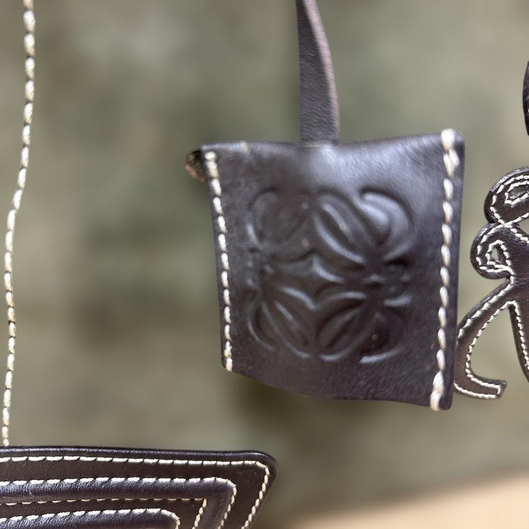 LOEWE アマソナ ミニボストン スエード カーキブラウン系