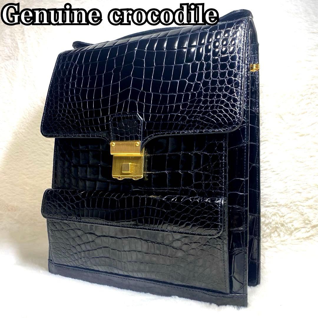 【Nari】✨高級✨amiet アミエット　クロコダイル　ビジネスバッグ