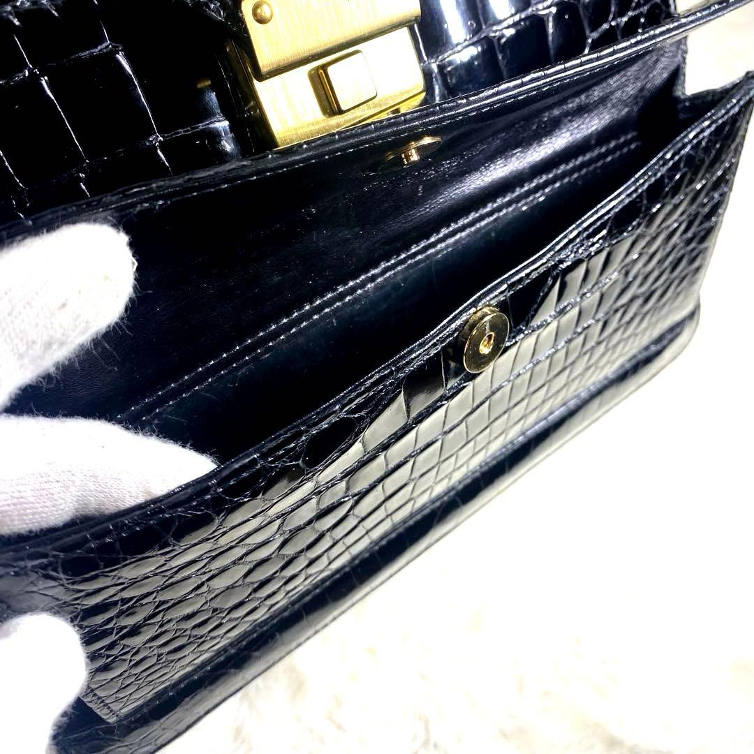 【Nari】✨高級✨amiet アミエット　クロコダイル　ビジネスバッグ