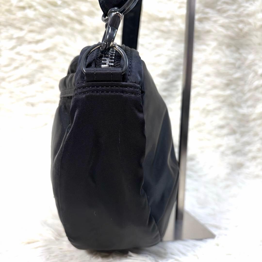 【美品】PORTER タンカー ハーフムーン 三日月 ショルダーバッグ ブラック