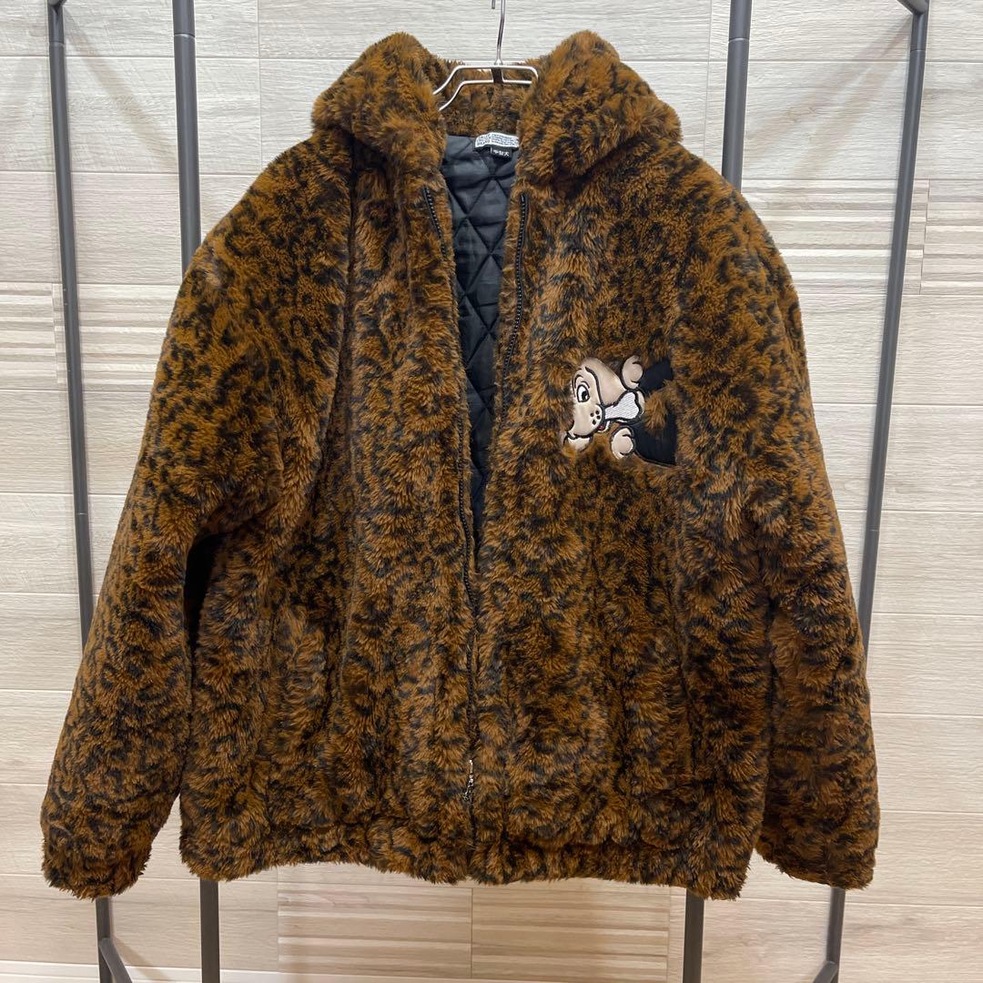 GALFY【ガルフィ】あざといファーブルゾン 黒 ヒョウ柄 中型犬