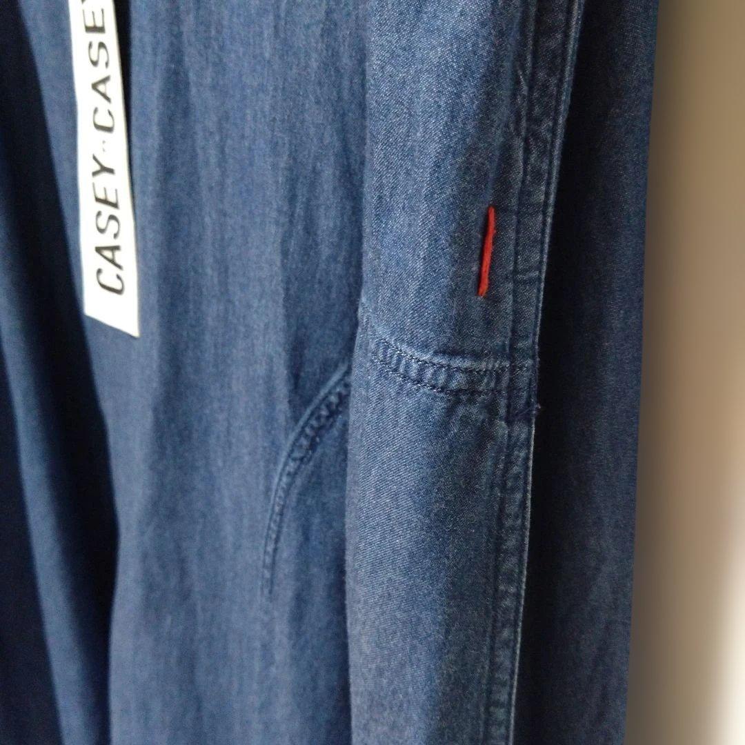 CASEYCASEY デニム Vネック 七分袖デニムワンピース